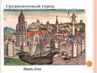 Средневековый город век Париж, 15 век