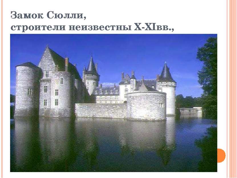 Замок Сюлли, строители неизвестны X-XIвв., Франция