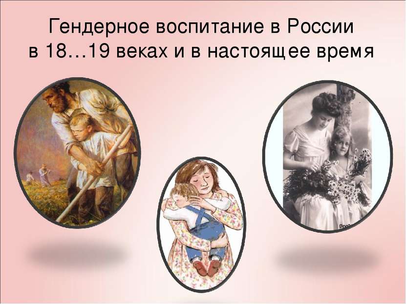 Гендерное воспитание в России в 18…19 веках и в настоящее время