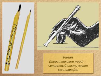 Калам (тростниковое перо) – священный инструмент каллиграфа.