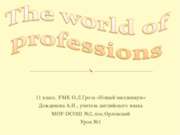 The world of professions