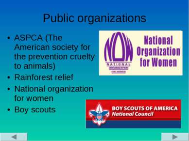 Public organizations ASPCA (The American society for the prevention cruelty t...
