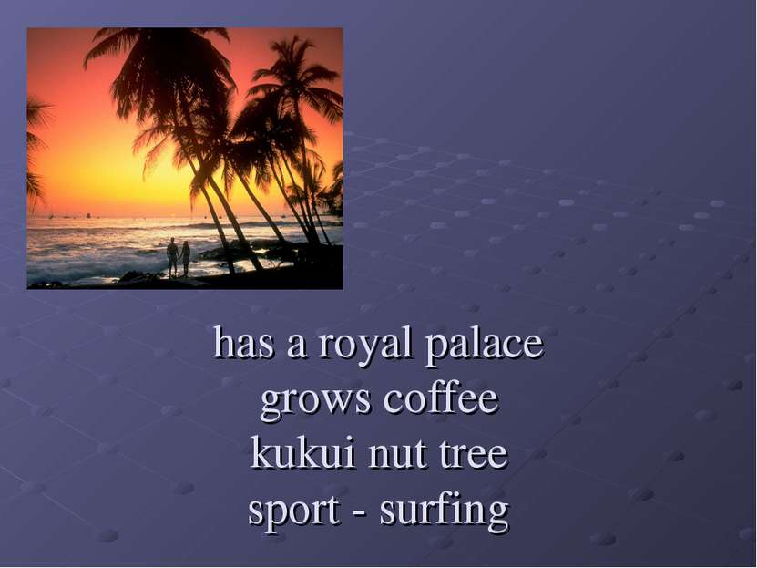 has a royal palace grows coffee kukui nut tree sport - surfing