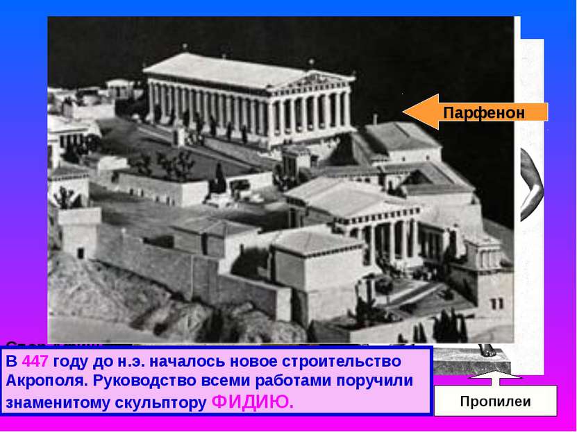 Спор Афины и Посейдона за правом владеть Аттикой Пропилеи В 447 году до н.э. ...