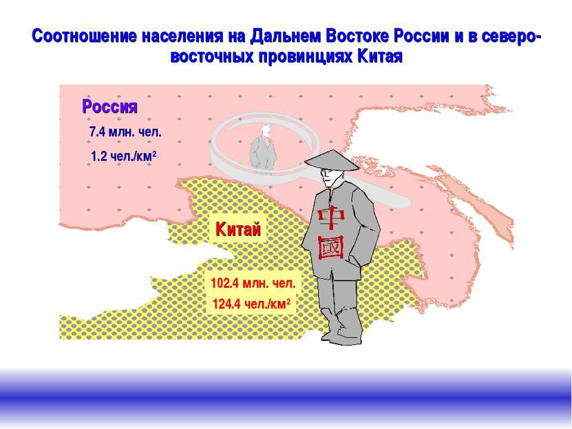 Соотношение населения на Дальнем Востоке России и в северо-восточных провинци...