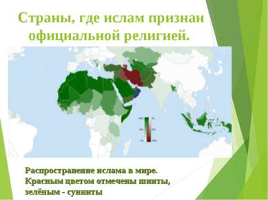 Страны, где ислам признан официальной религией. Распространение ислама в мире...