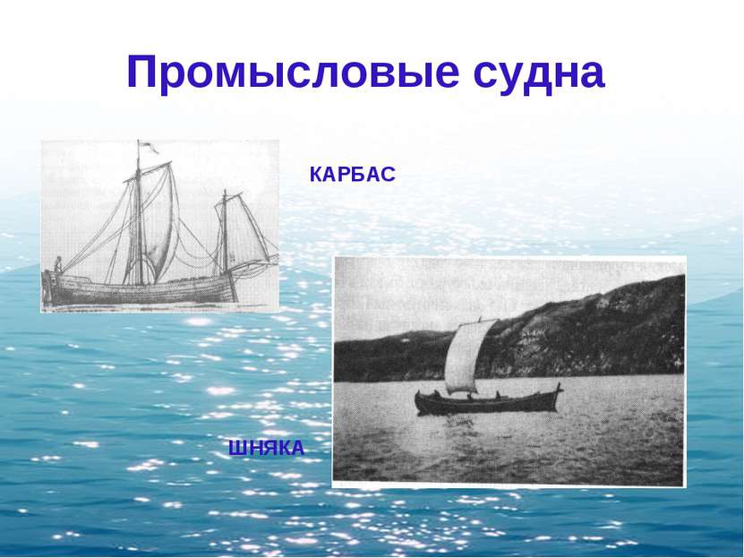 Промысловые судна ШНЯКА КАРБАС