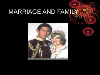 MARRIAGE AND FAMILY