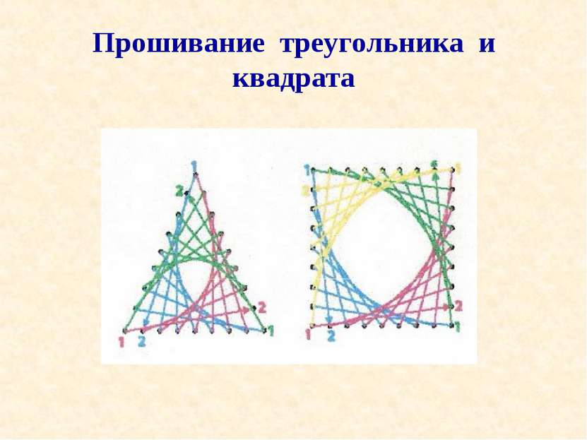 Прошивание треугольника и квадрата