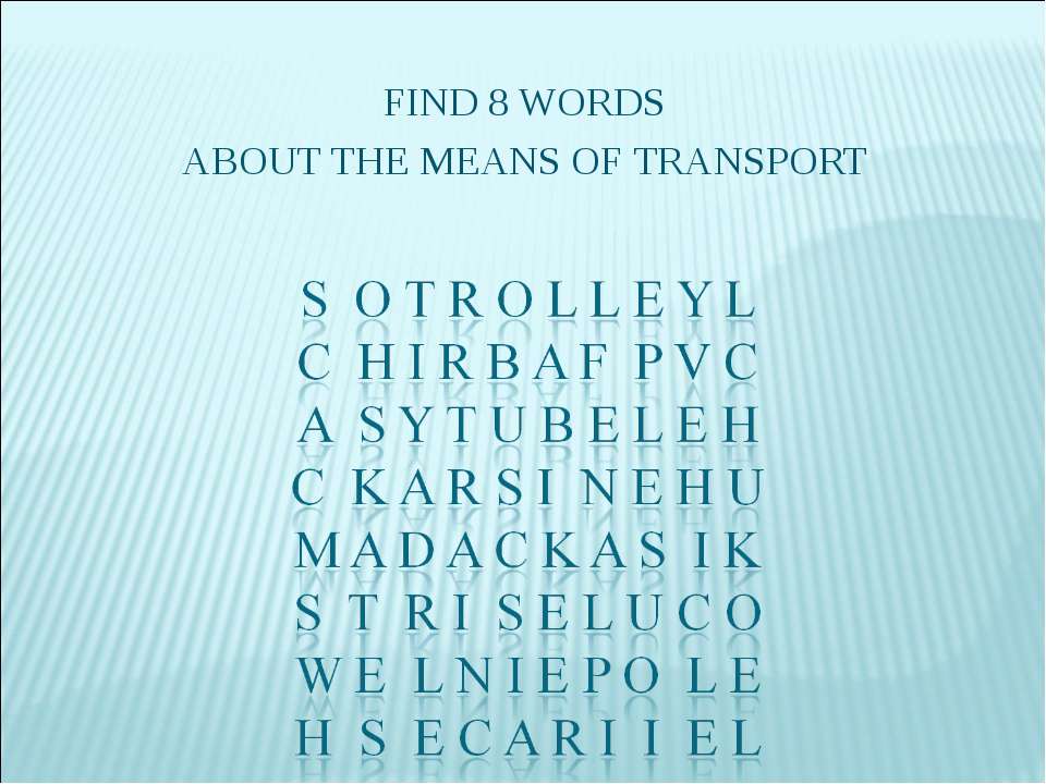 Find eight words related to films. Find 8 Words.