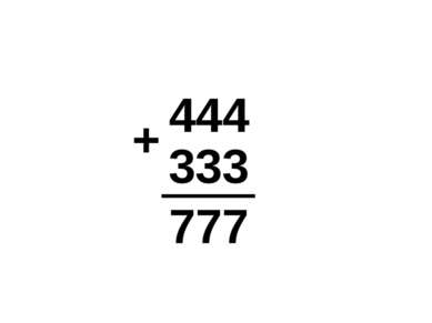 444 333 7 7 7 +