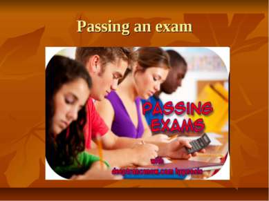 Passing an exam