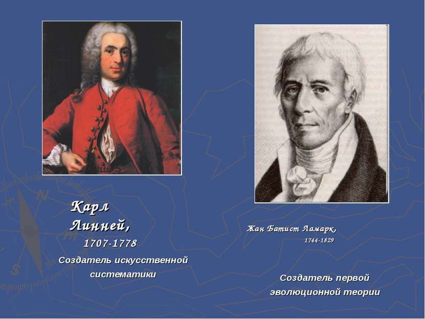 Карл Линней, 1707-1778 Жан Батист Ламарк, 1744-1829 Создатель искусственной с...