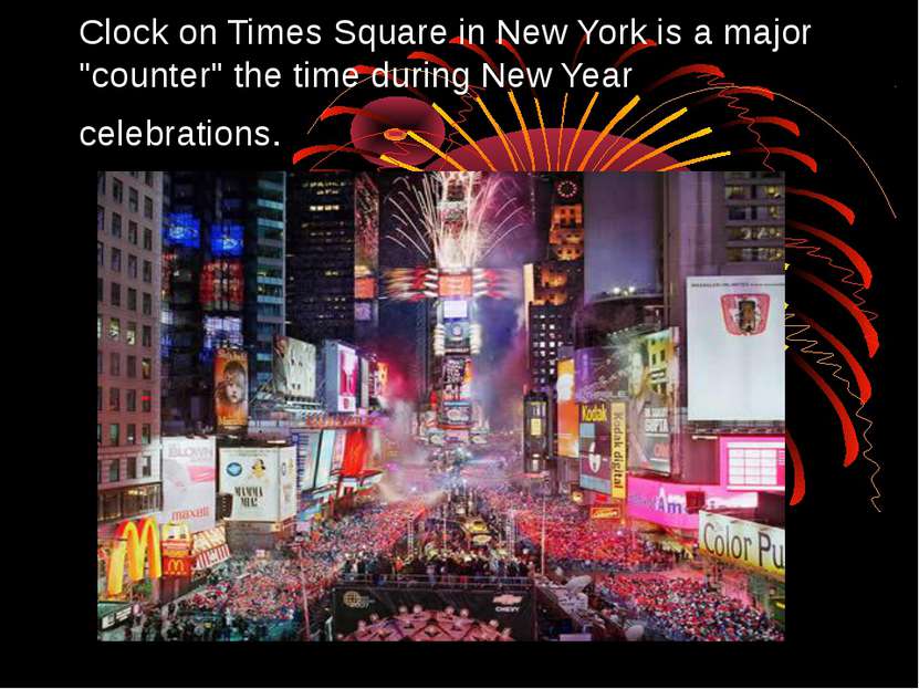 Clock on Times Square in New York is a major "counter" the time during New Ye...