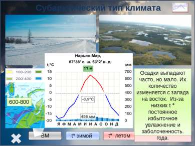 Континентальный тип климата Западная Сибирь -16° -20° -24° +12° +20° +24° 600...