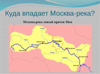 Куда впадает Москва-река? Москва-река левый приток Оки