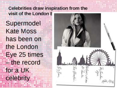 Celebrities draw inspiration from the visit of the London Eye Supermodel Kate...