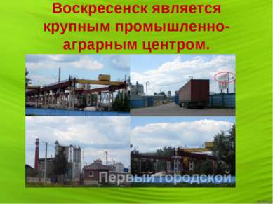 Воскресенск является крупным промышленно-аграрным центром.