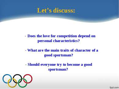 - Does the love for competition depend on personal characteristics? - What ar...