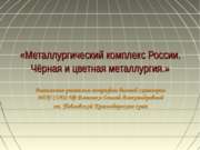 Металлургический комплекс России