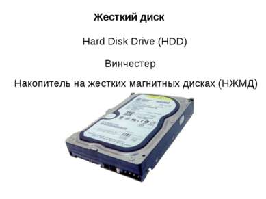 Жесткий диск Hard Disk Drive (HDD) Винчестер Накопитель на жестких магнитных ...